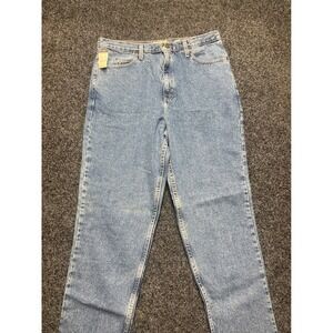 Eddie Bauer Women Classic Fit High Rise Straight Leg Blue Denim Jeans Sz 14 NEW